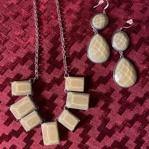 Necklace with earring options.